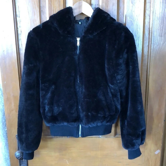 Faux  Fur Bomber Jacket - Picture 2 of 15
